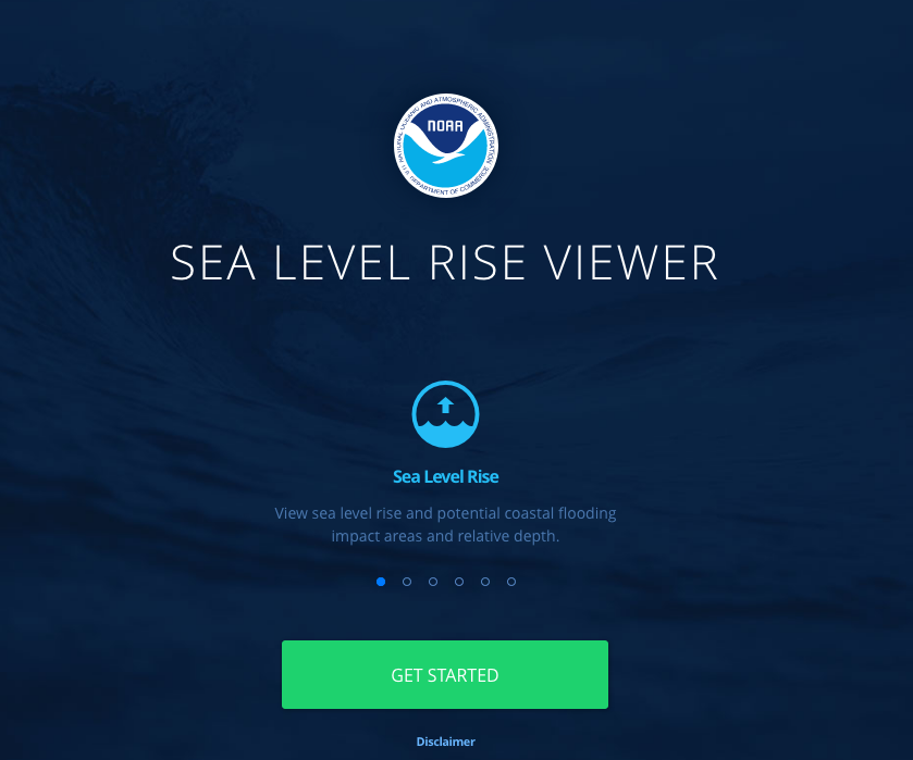 NOAA Sea Level Rise Viewer Screen Capture