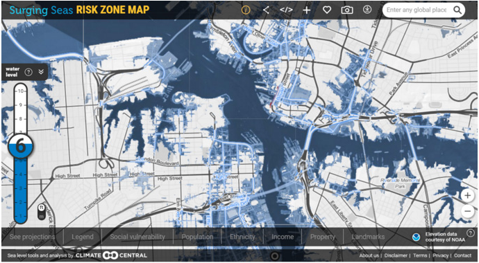 Risk Zone Map Screen Capture